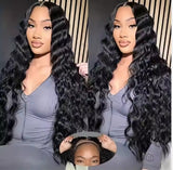 Glueless Wigs 70 Human Hair Pre Plucked Pre Cut 200 Density Transparent HD Lace Frontal Wigs  Loose Deep Wave Wigs