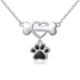 Cute Fashion Dog's Paw Love Necklace For Women