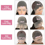 Deep Wave Curly Wigs 13x6 HD Lace Wig Human Hair 250 Density 13x4 HD Transparent Lace Frontal Glueless Wigs For Women 40 46 Inch