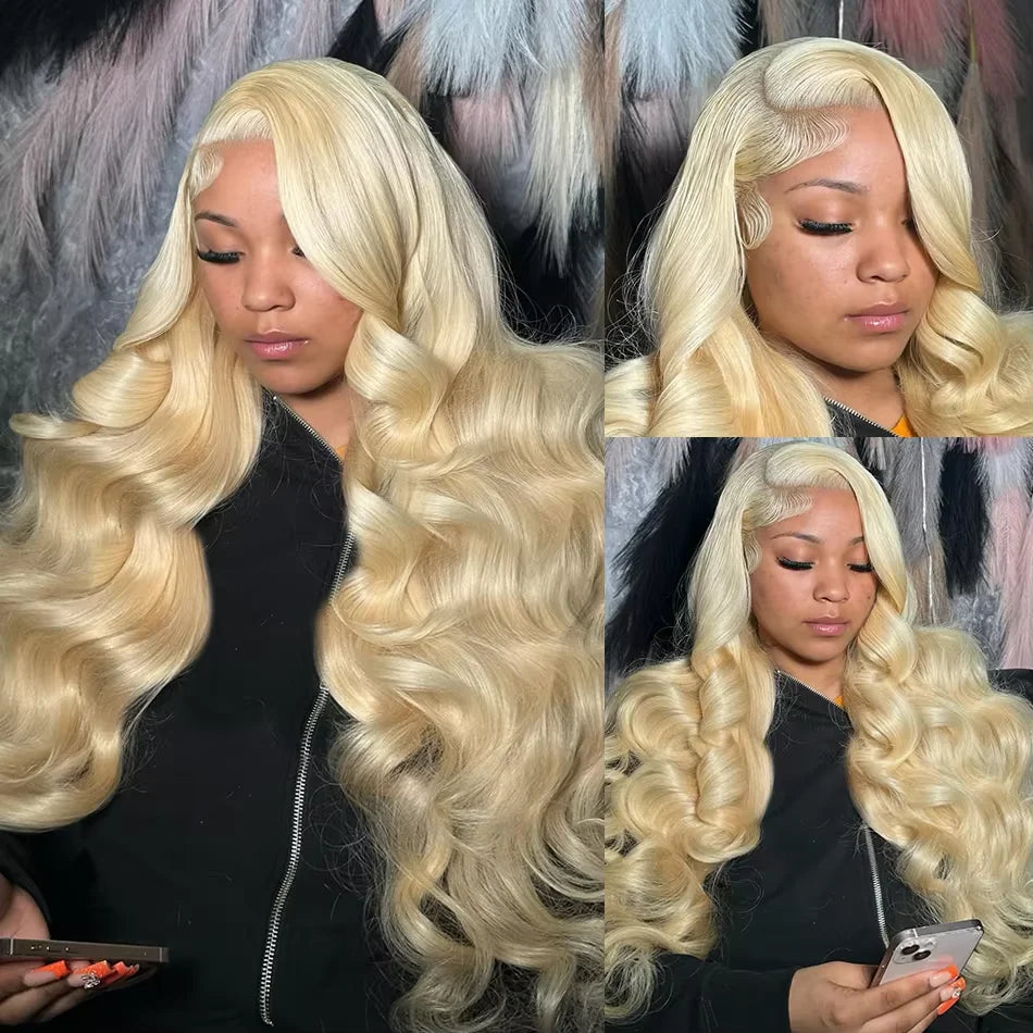 30 36 Inch Real 220% Density Wavy Honey Blonde 613 HD Lace Frontal Wigs 13x4 13x6 Brazilian Body Wave Human Hair Wigs For Women