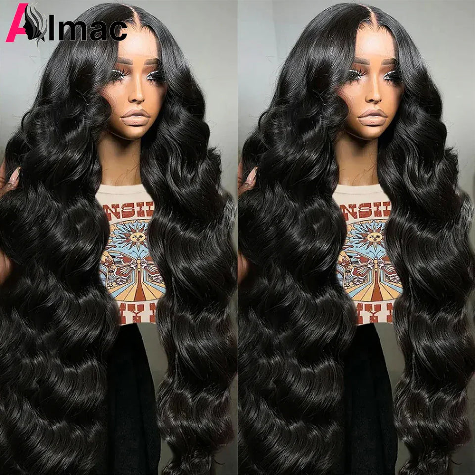 300% Density Body Wave Human Hair Wigs For Women 13x4 Hd Transparent Lace Frontal Pre-Plucked 4x4 Closure Indian Remy Hair Wig