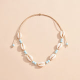 Personalized Shell Bead Hand-knit Necklace