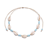 Personalized Shell Bead Hand-knit Necklace