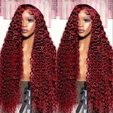 Fashionable Wine Red Curly Hair Wig
