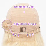 Former LACE Head Cap LACE FRONTAL WIG13x4 Straight 613 BLONDE Straight Hair