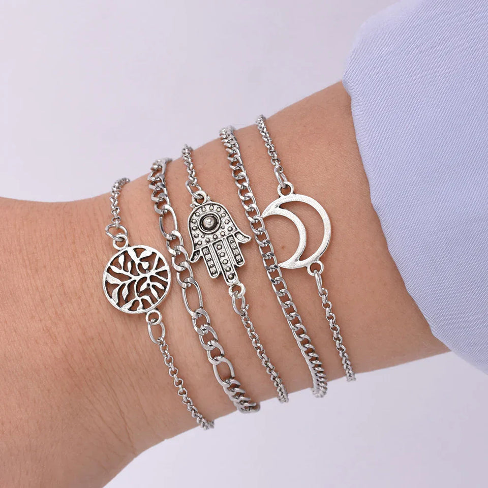 Handmade Creative Classic Simple Bracelet Five-piece Set