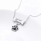 Cute Fashion Dog's Paw Love Necklace For Women