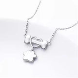 Cute Fashion Dog's Paw Love Necklace For Women