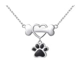Cute Fashion Dog's Paw Love Necklace For Women