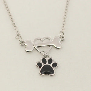 Cute Fashion Dog's Paw Love Necklace For Women