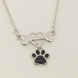 Cute Fashion Dog's Paw Love Necklace For Women