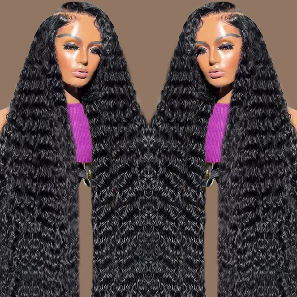 7X5 13X4 Water Wave Glueless Wig Ready to Wear PrePlucked 13X6 Deep Wave HD Lace Frontal Wig Curly Human Hair Wigs For Women