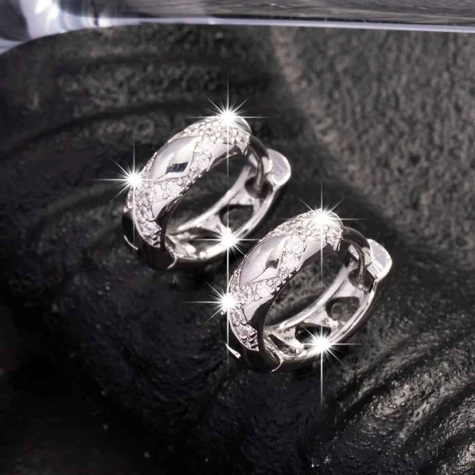 Small Hollow Cross Earrings Retro Style