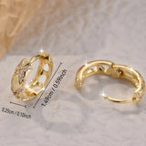 Small Hollow Cross Earrings Retro Style