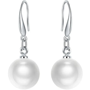 Fashionable Elegant Round Shell Pearl And Pearl Earrings
