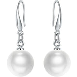 Fashionable Elegant Round Shell Pearl And Pearl Earrings