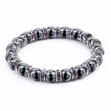 Haematite Beaded Bracelet Single Circle Couple Micro Inlay Rhinestones