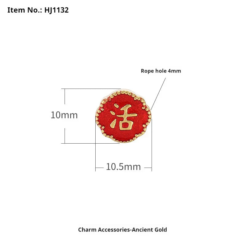 Alluvial Gold Ancient Yellow Gold Lucky Beads Diy Accessories