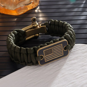 Outdoor Paracord Bracelet Survival Zinc Alloy