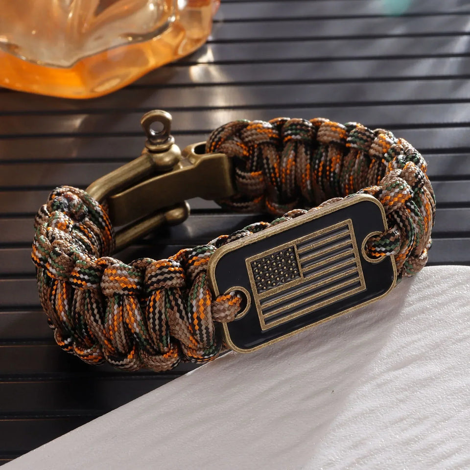 Outdoor Paracord Bracelet Survival Zinc Alloy