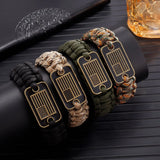 Outdoor Paracord Bracelet Survival Zinc Alloy