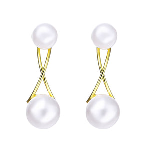 Vintage Pearl Creative Simple Pearl Long Earrings