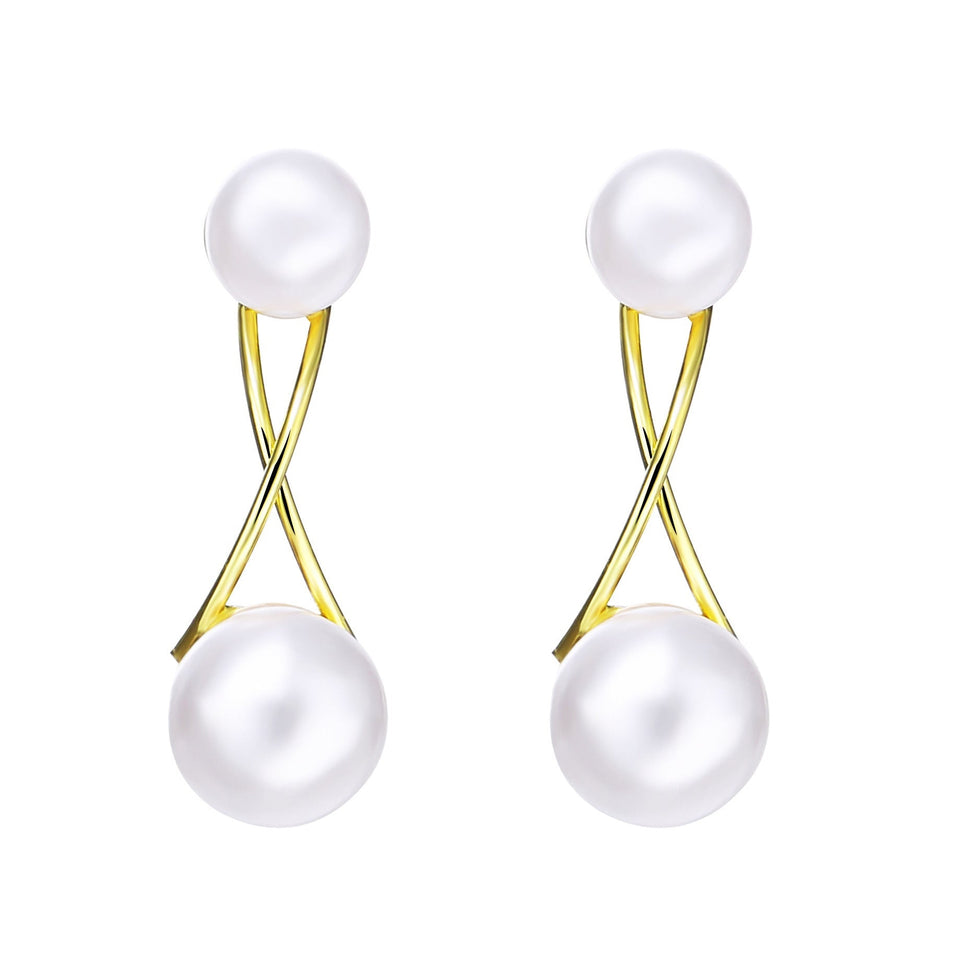 Vintage Pearl Creative Simple Pearl Long Earrings