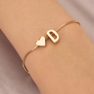 Bracelet Love Heart English Letter Personality Ornament Simple