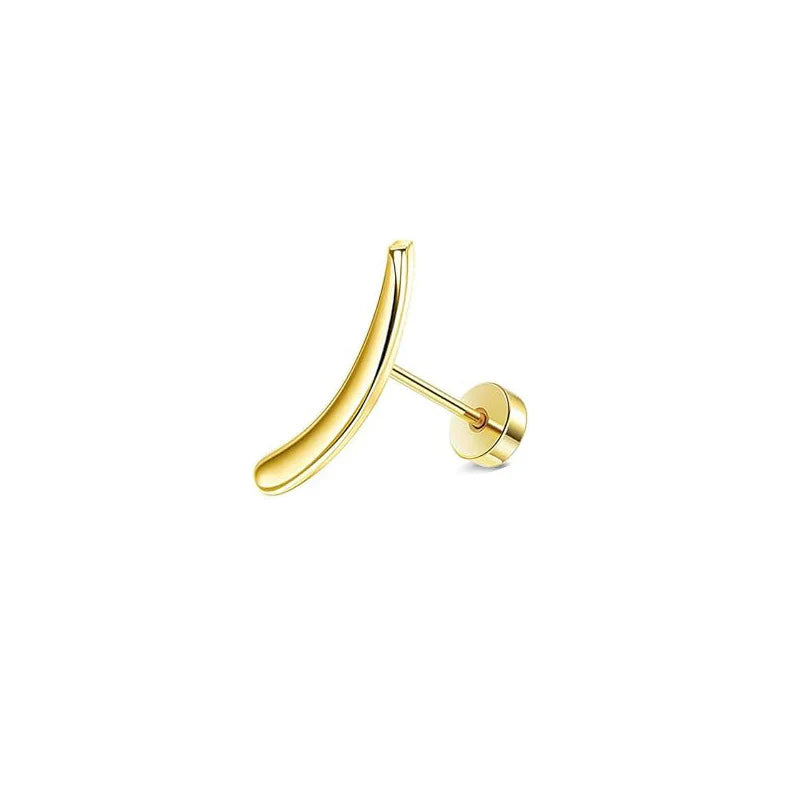 Screw Screw Round Piece Ear Studs Stainless Steel Electroplating Ear Ear Bone Pin