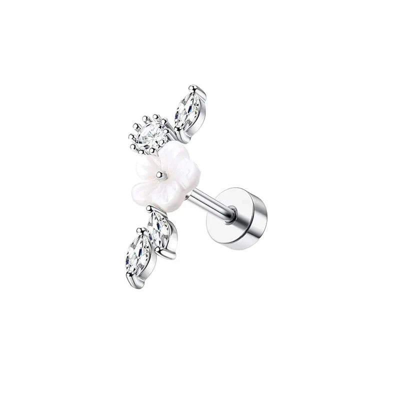 Screw Screw Round Piece Ear Studs Stainless Steel Electroplating Ear Ear Bone Pin