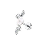 Screw Screw Round Piece Ear Studs Stainless Steel Electroplating Ear Ear Bone Pin