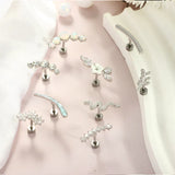 Screw Screw Round Piece Ear Studs Stainless Steel Electroplating Ear Ear Bone Pin