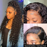 Super Sale Water Wave 13x4 Lace Front Real Human Hair Wigs For Black Women 30 Inch HD Wet And Wavy Loose Deep Wave Frontal Wig