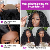 7X5 13X4 Water Wave Glueless Wig Ready to Wear PrePlucked 13X6 Deep Wave HD Lace Frontal Wig Curly Human Hair Wigs For Women