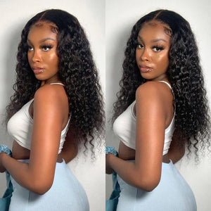 30 32 inch Transparent Deep Wave 13x6 Lace Front Human Hair Wigs 13x4 Lace Frontal Wig Human Hair Wigs 100% Human Hair Quality