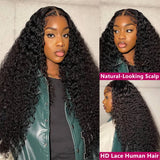 HD Deep Wave 13x4 Lace Frontal Human Hair Wig On Sale 28 30 32 Inch Brazilian Remy 200% Density Curly 4x4 Closure Wigs for Women