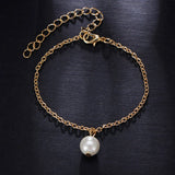 Simple Three-layer 3 Ankle Chain Metal Alloy Ornament Anklets Suit