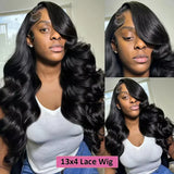 250 Density Body Wave 13x6 HD Lace Frontal Human Hair Wig 30 36 Inch HD Transparent 13x4 Lace Front Wigs For Women Pre Plucked