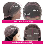HD Deep Wave 13x4 Lace Frontal Human Hair Wig On Sale 28 30 32 Inch Brazilian Remy 200% Density Curly 4x4 Closure Wigs for Women