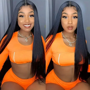 Brazilian 13x6 Lace Frontal Wig Bone Straight 13x4 Transparent Lace Front Human Hair Wigs For Black Women Pre Plucked Gabrielle