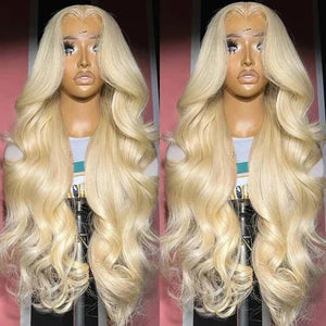 613 Blonde Lace Front Human Hair Wigs Indian Body Wave 13x6 HD Lace Frontal Human Hair Wigs Transparent Lace Wigs for Women