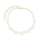 Women's Fashion Round Beads Chain Double-layer Waist Chain