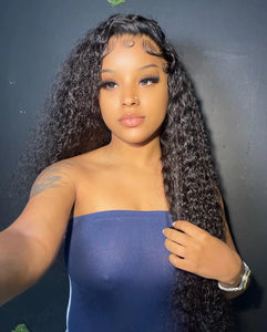 250 300 Density 13x6 HD Lace Frontal Wig Deep Wave Curly Human Hair Wigs For Women Water Wave 13x4 Lace Front Human Hair Wig 200