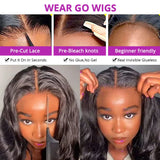 7X5 13X4 Water Wave Glueless Wig Ready to Wear PrePlucked 13X6 Deep Wave HD Lace Frontal Wig Curly Human Hair Wigs For Women