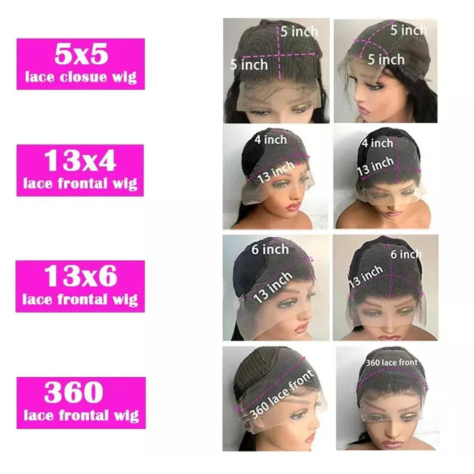 200 Density Body Wave 13x4 HD Transparent Lace Front 100% Human Hair Wig Black 13x6 Lace Frontal Wigs 32 34 36 Inches Preplucked