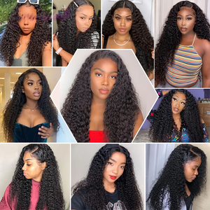 13x6 13x4 Kinky Curly Lace Front Human Hair Wigs Brazilian Deep Wave Frontal Wig For Women 100% Natural Human Hair Wigs On Sale