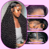 7X5 13X4 Water Wave Glueless Wig Ready to Wear PrePlucked 13X6 Deep Wave HD Lace Frontal Wig Curly Human Hair Wigs For Women