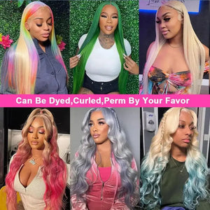 13x6 613 Blonde HD Lace Front Human Hair Wigs Brazilian Straight Human Hair Wigs For Women Transparent 13x6 Lace Frontal Wigs