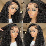 HD Deep Wave 13x4 Lace Frontal Human Hair Wig On Sale 28 30 32 Inch Brazilian Remy 200% Density Curly 4x4 Closure Wigs for Women