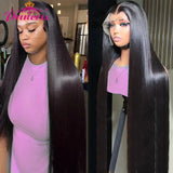Princess Hair 13x6 HD Lace Frontal Human Hair Wigs Pre Plucked Straight Transparent Lace Front Human Hair Wigs For Women
